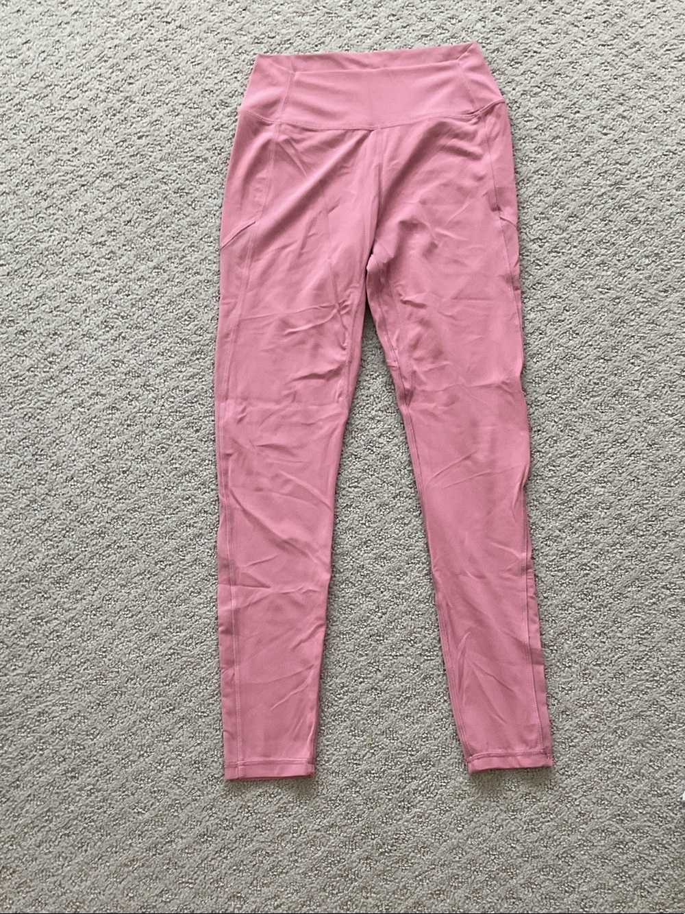 High-Rise Pink Women's Leggings with Wide Waistband 0556